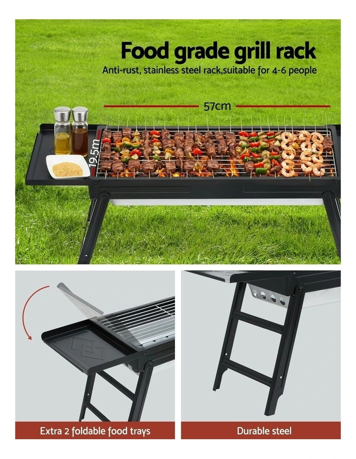 Bbq Grill Smoker Portable Barbecue in Charcoal image 5