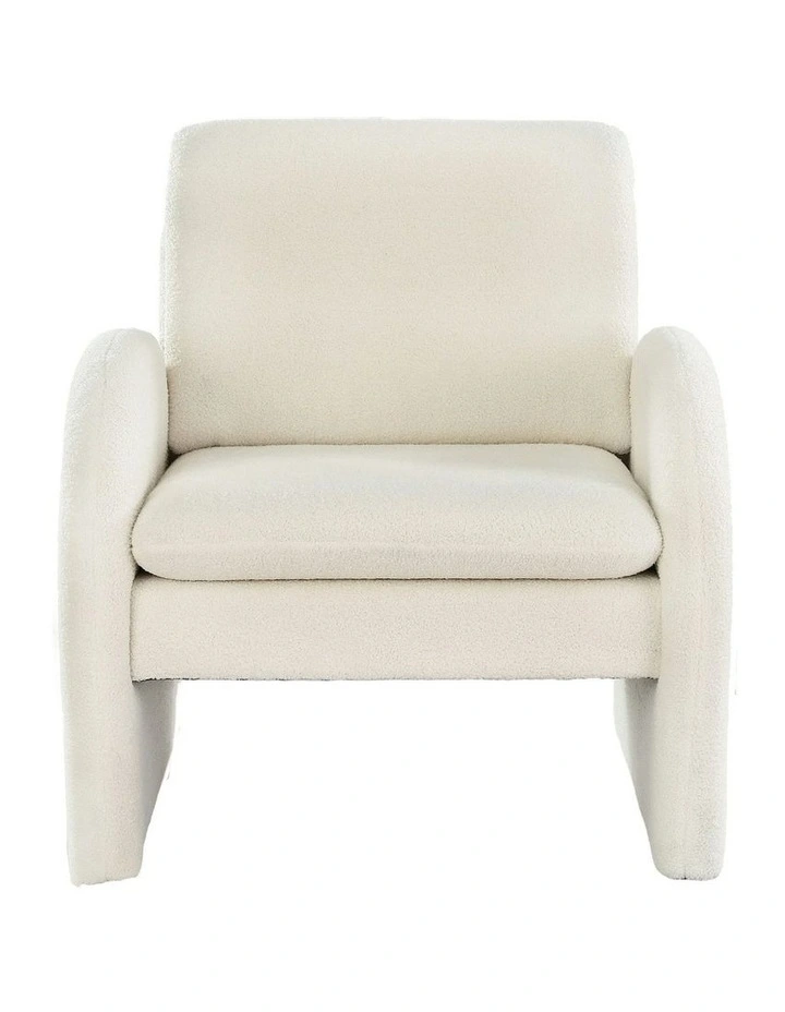 Accent Lounge Tub Sofa Armchair in White image 2