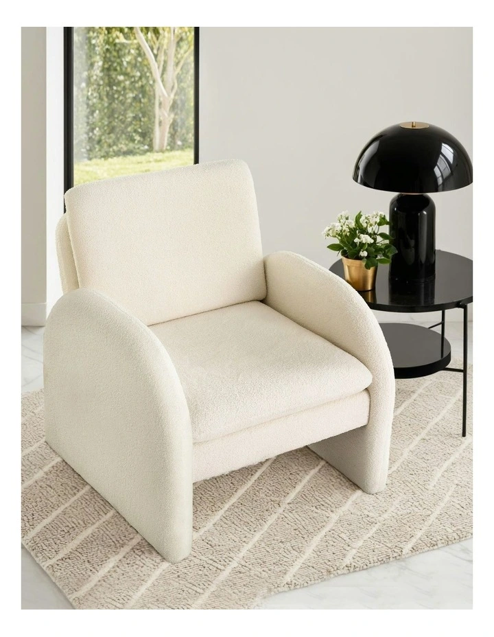 Accent Lounge Tub Sofa Armchair in White image 5