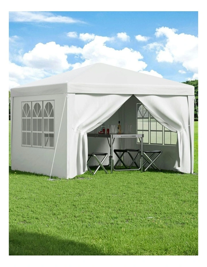 Gazebo 3x3 Pop Up Marquee Folding Tent in White image 3