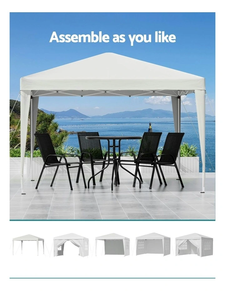 Gazebo 3x3 Pop Up Marquee Folding Tent in White image 6
