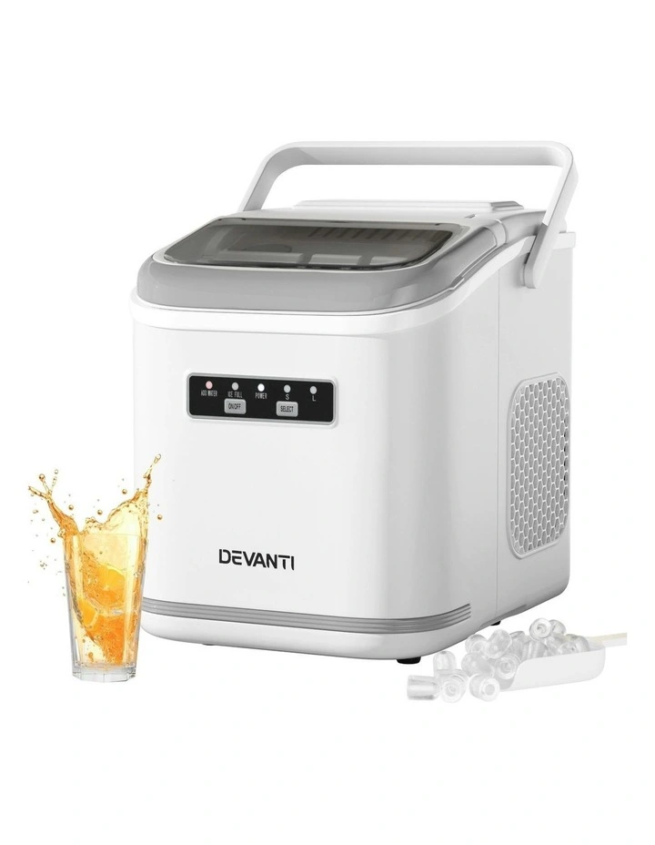 Portable Ice Maker Machine with elf Cleaning 12kg 1.3L in White image 1
