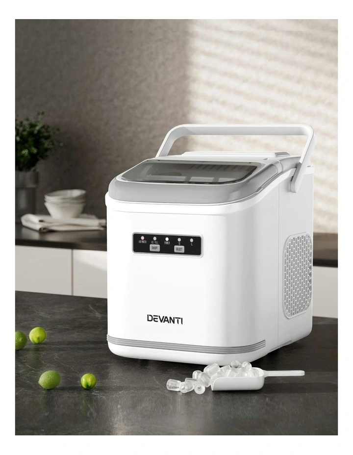 Portable Ice Maker Machine with elf Cleaning 12kg 1.3L in White image 3