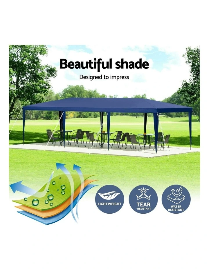Gazebo Wedding Party Marquee Tent 3x9m in Blue image 5