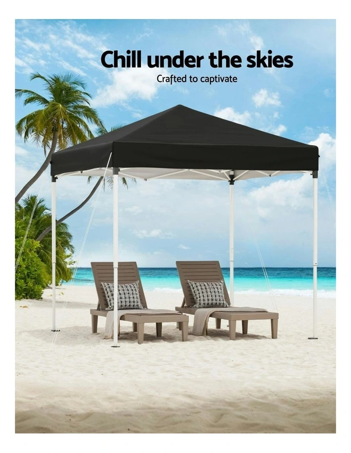 Gazebo Outdoor Patio Garden Marquee Shade 2x2m in Black image 6