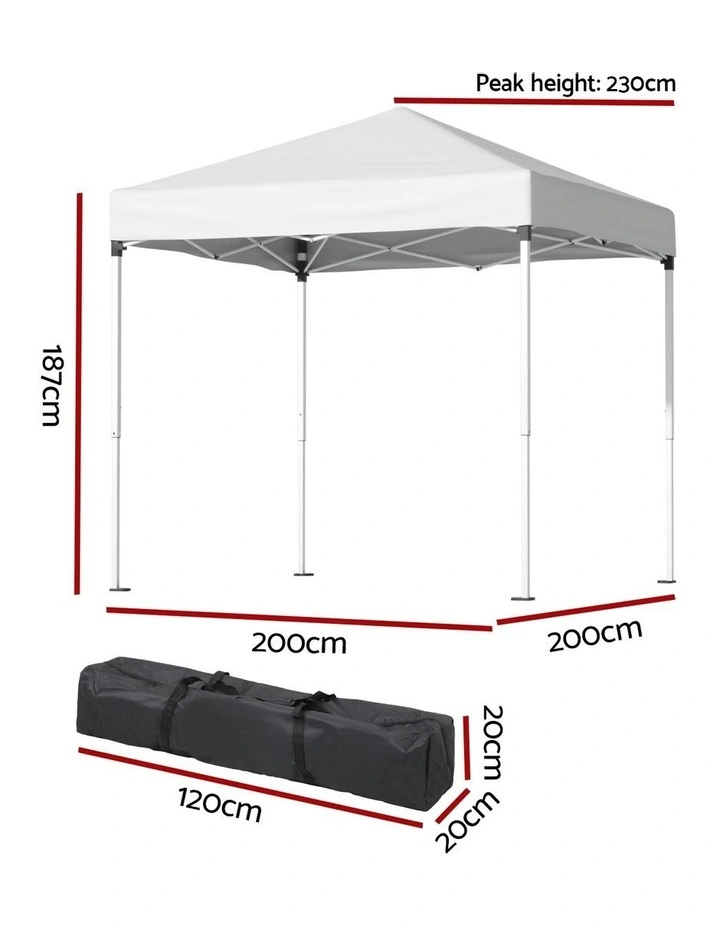 Gazebo Outdoor Patio Garden Marquee Shade 2x2m in White image 4