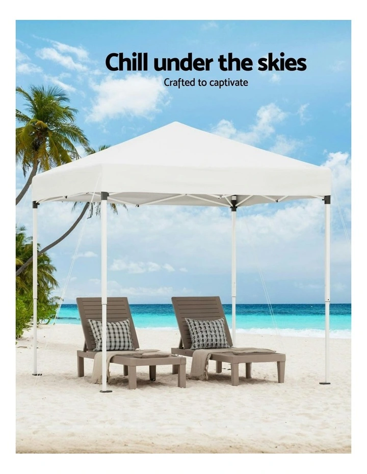 Gazebo Outdoor Patio Garden Marquee Shade 2x2m in White image 6