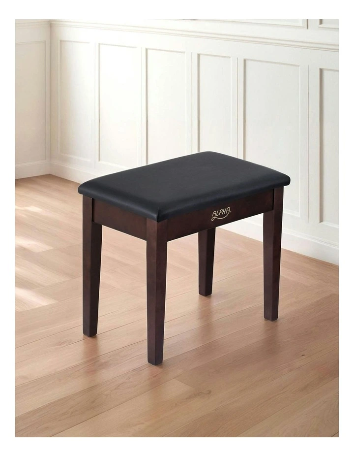 Piano Bench Stool with Storage Wooden PU Leather image 3