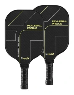 Pickleball Paddles Set Pickle Balls Rackets with Cover Bag Training 2 Pieces in Black