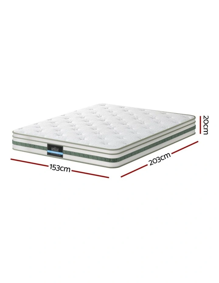 Mattress Queen Mattresses 20cm in Green Tea/White image 4