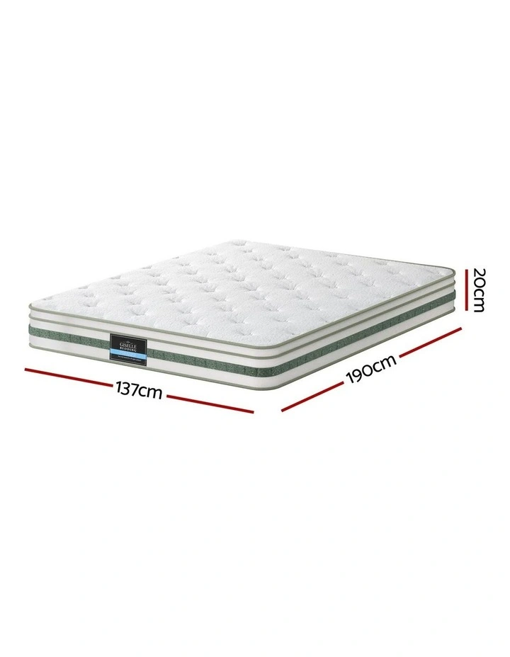 Double Mattresses 20cm in Green Tea/White image 4