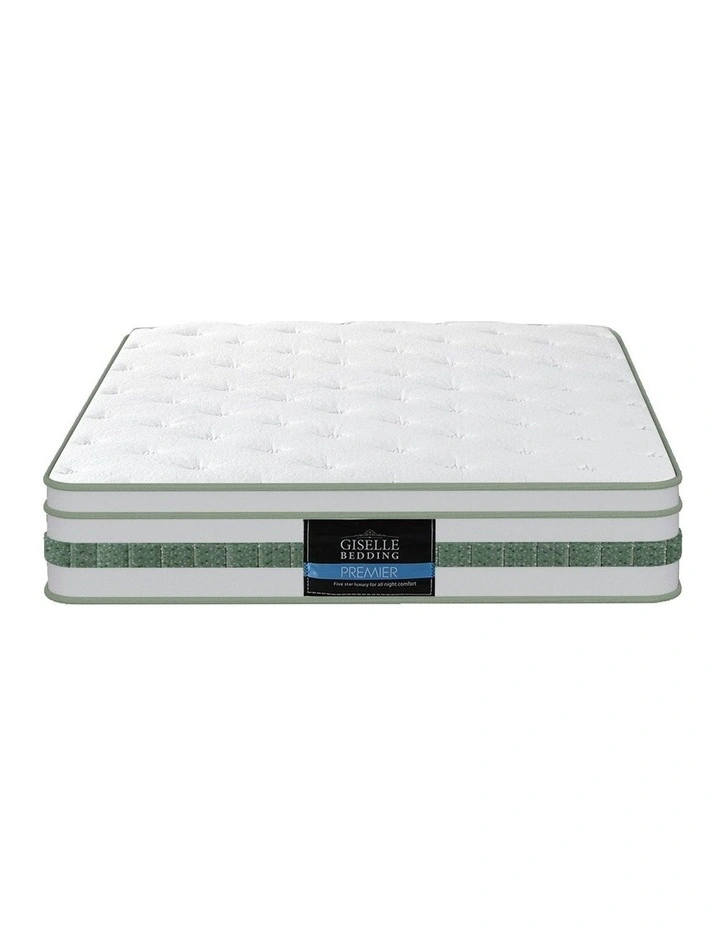 King Single Mattresses 20cm in Green Tea/White image 2
