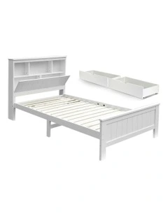 King Size Single Bed Frame in White