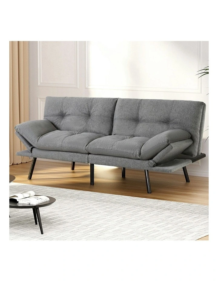 Convertible 3 Seater Sofa Bed in Grey image 3