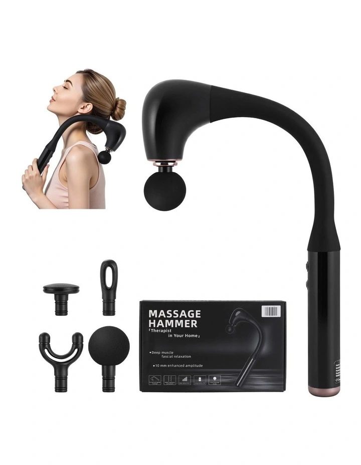 Gun U-shaped Extended Handle Percussion 4 Heads Massager image 1