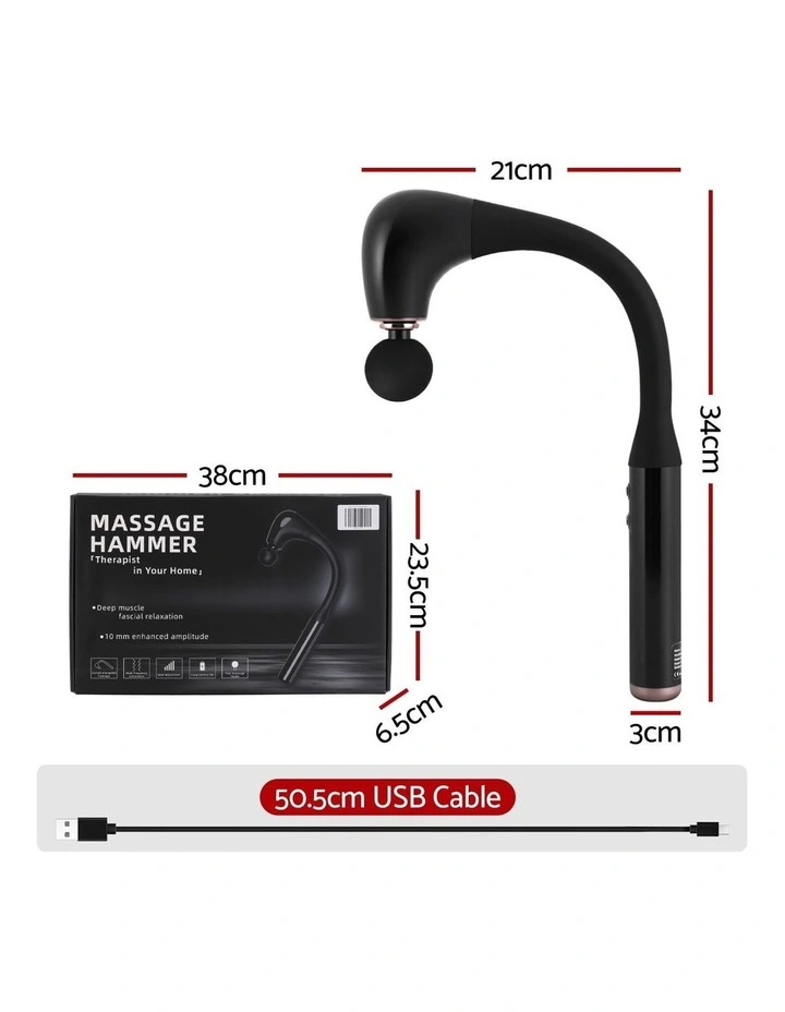 Gun U-shaped Extended Handle Percussion 4 Heads Massager image 3