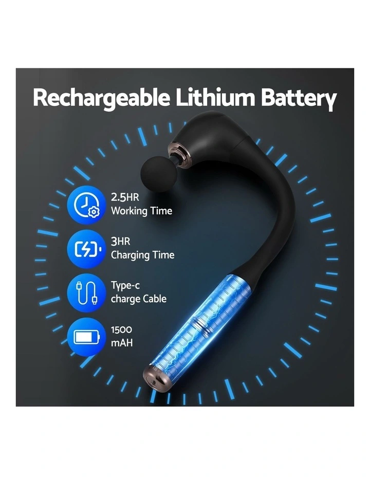 Gun U-shaped Extended Handle Percussion 4 Heads Massager image 6