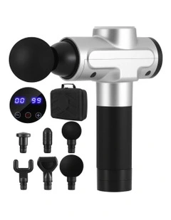 30 Speed 6 Heads Vibration Muscle Chargeable Gun Massager