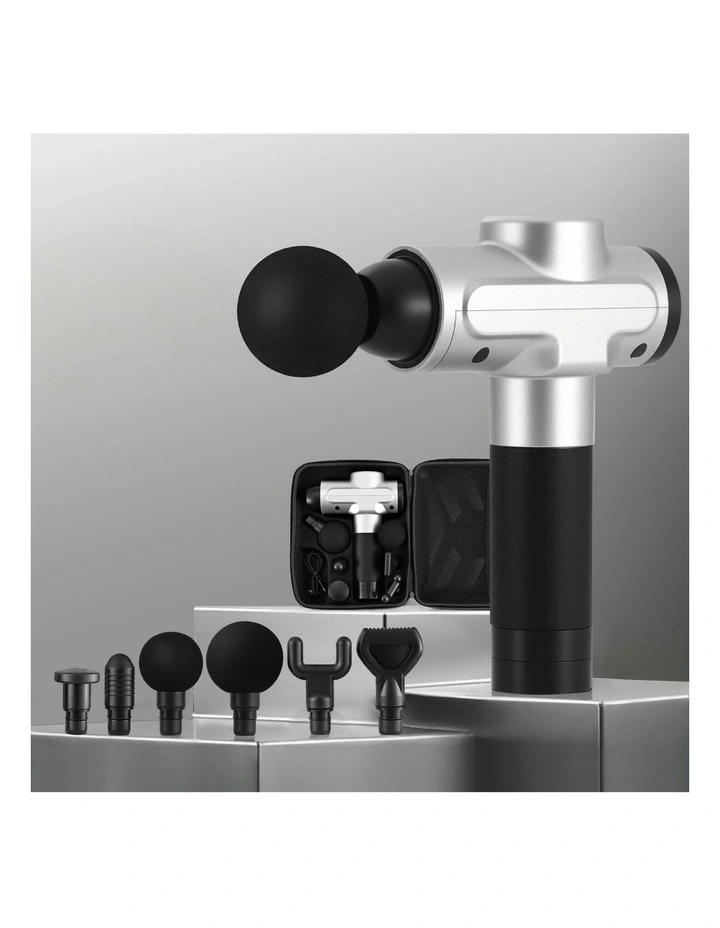 30 Speed 6 Heads Vibration Muscle Chargeable Gun Massager image 3