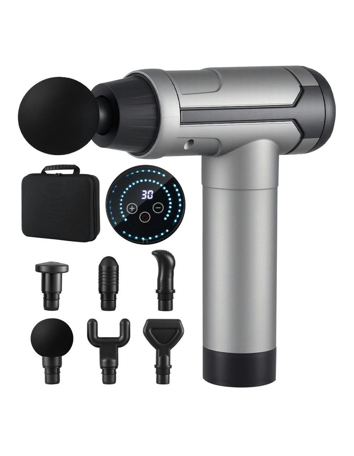 30 Speed 6 Heads Vibration Muscle Chargeable Gun Massager image 1