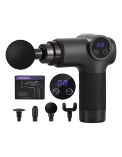 Gun 8 Speed 4 Heads Vibration Muscle Chargeable Massager