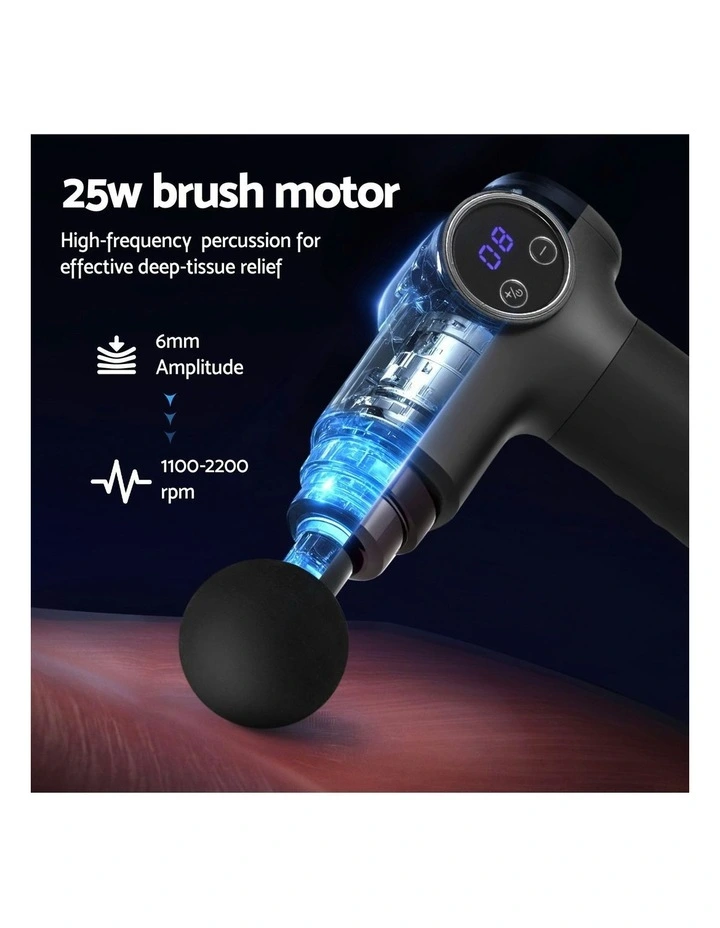 Gun 8 Speed 4 Heads Vibration Muscle Chargeable Massager image 5