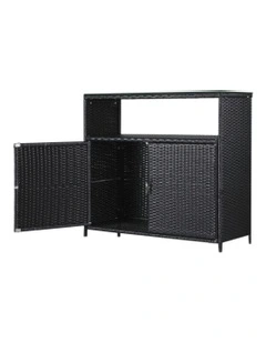 Outdoor Storage Cabinet Box in Black