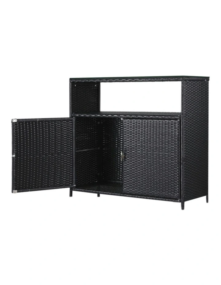 Outdoor Storage Cabinet Box in Black image 1