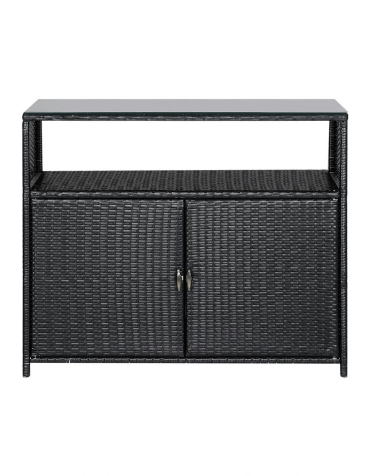 Outdoor Storage Cabinet Box in Black image 2