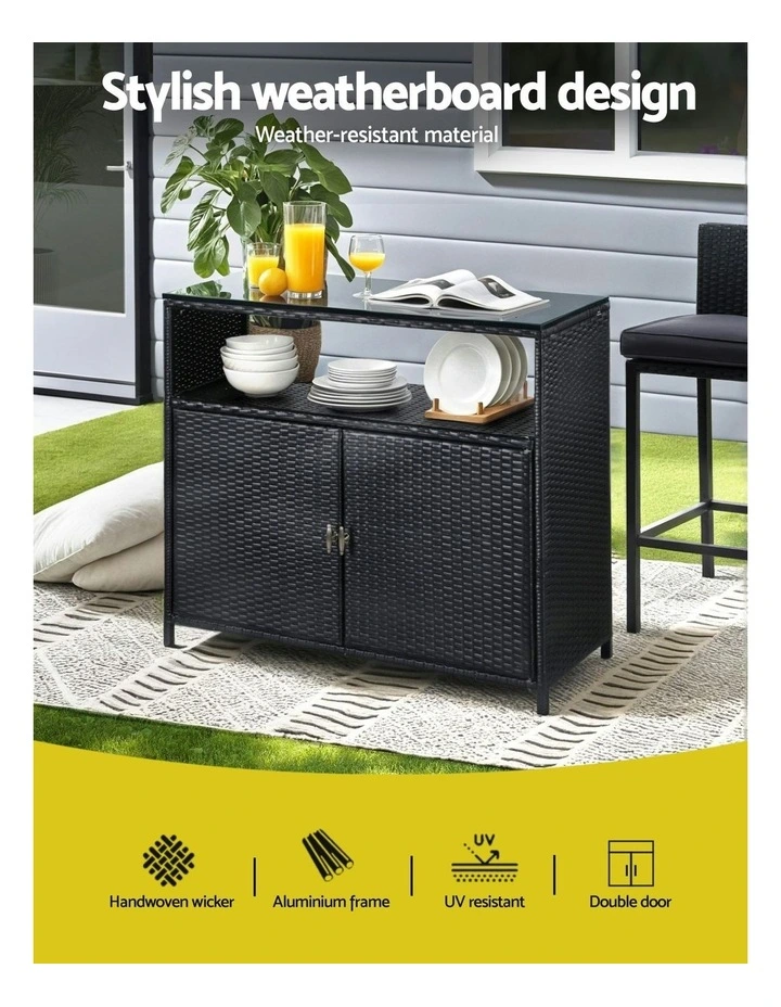 Outdoor Storage Cabinet Box in Black image 5