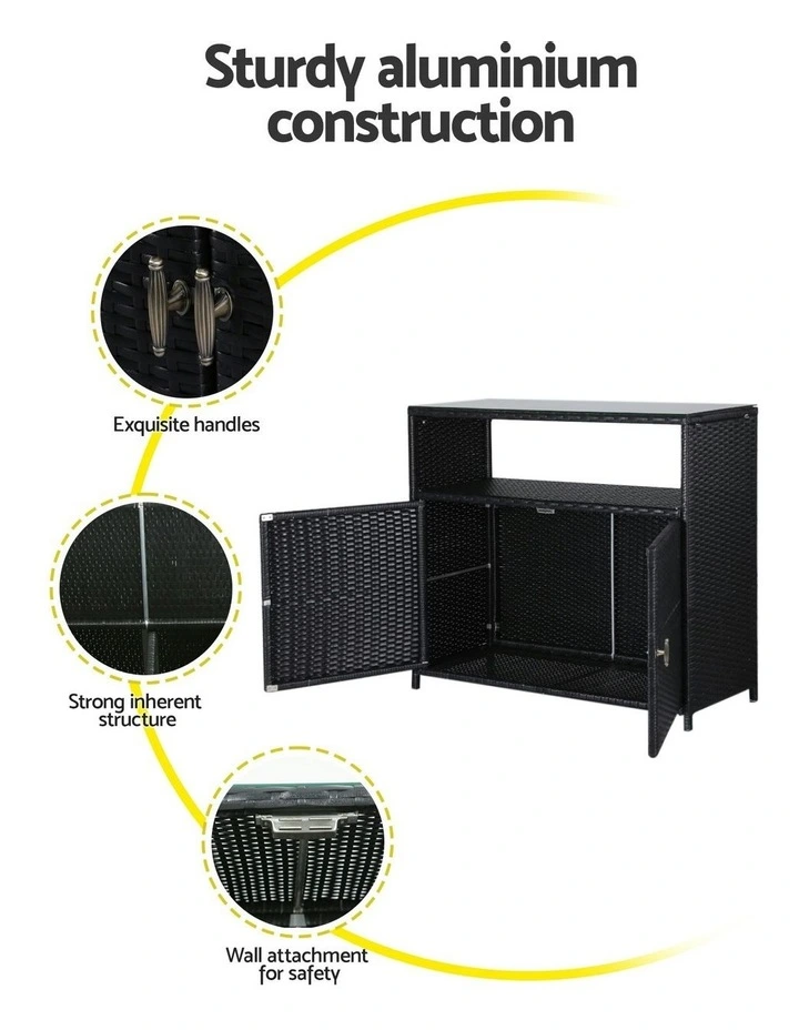 Outdoor Storage Cabinet Box in Black image 7