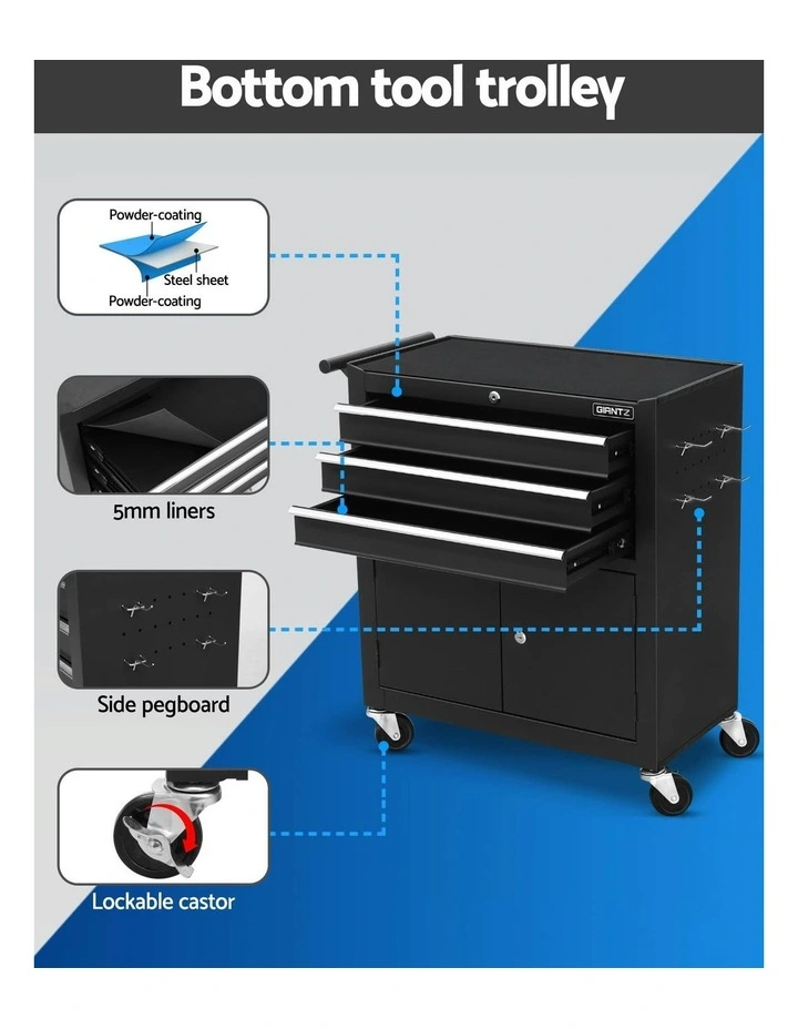 13 Drawer Tool Box in Black image 6