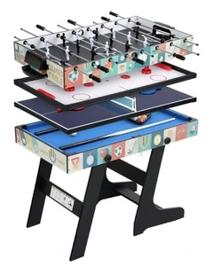 Soccer Table Foldable Game Foosball Table Tennis Pool Hockey 4-in-1