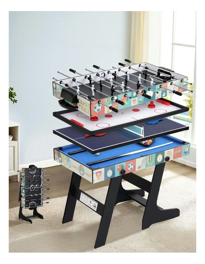 Soccer Table Foldable Game Foosball Table Tennis Pool Hockey 4-in-1 image 3