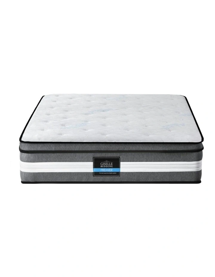 Mattress Gel Foam Pocket Spring Single 30cm in White/Grey image 1