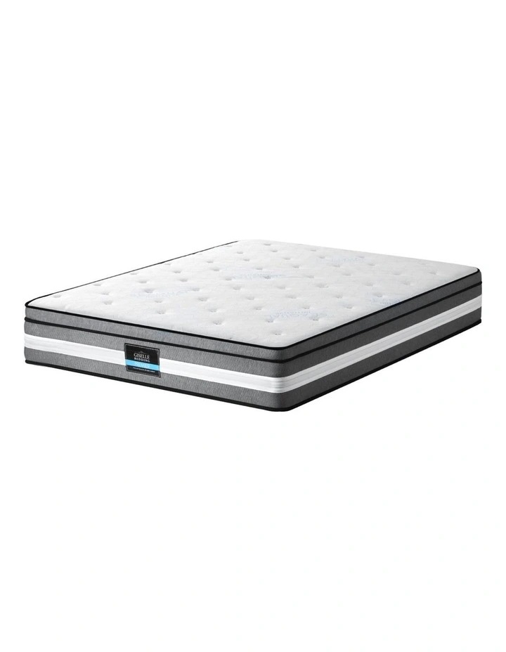 Mattress Gel Foam Pocket Spring King 30cm in White/Grey image 1