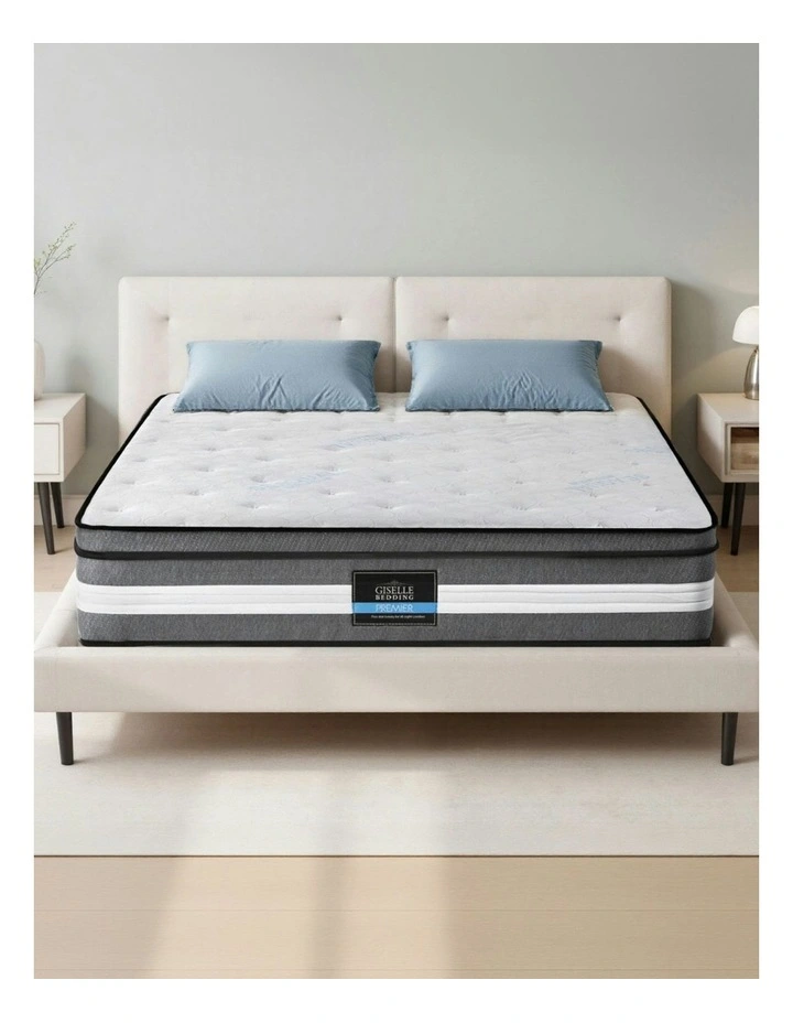 Mattress Gel Foam Pocket Spring King 30cm in White/Grey image 3