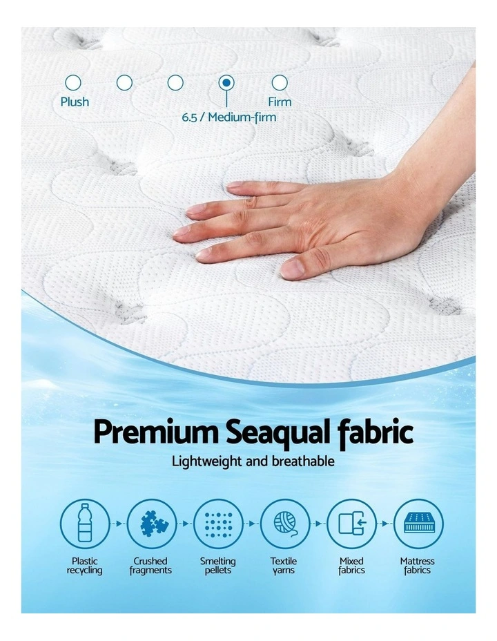 Mattress Gel Foam Pocket Spring King 30cm in White/Grey image 6