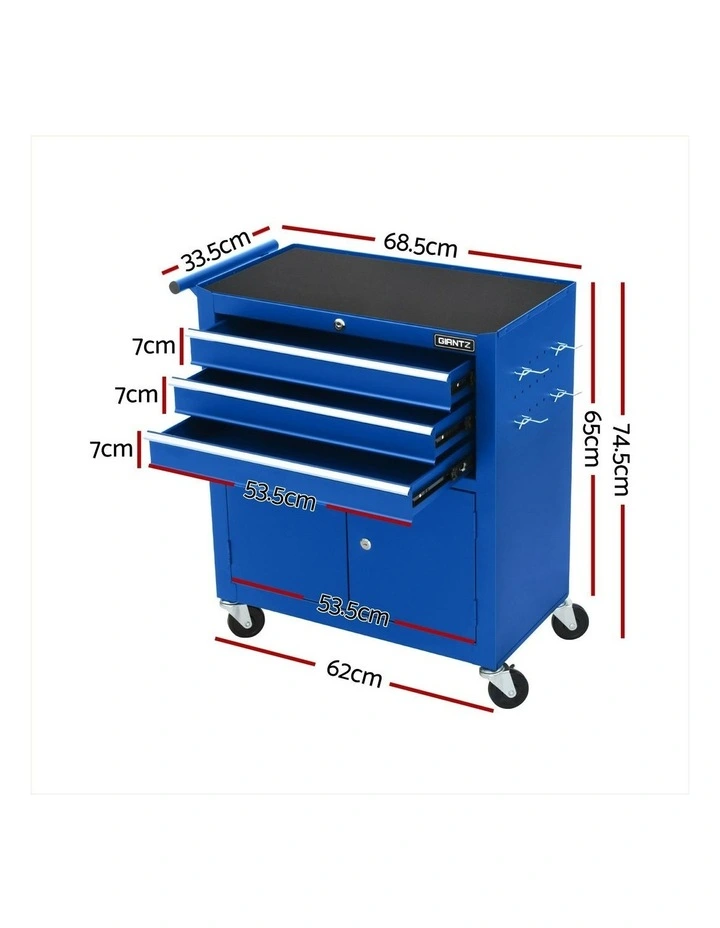 Drawer Tool Box Cabinet Chest Toolbox Garage Storage Organiser 3 in Blue image 4