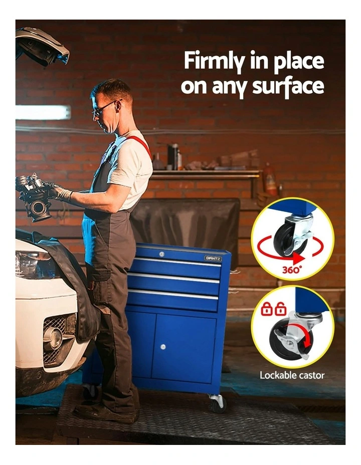 Drawer Tool Box Cabinet Chest Toolbox Garage Storage Organiser 3 in Blue image 6
