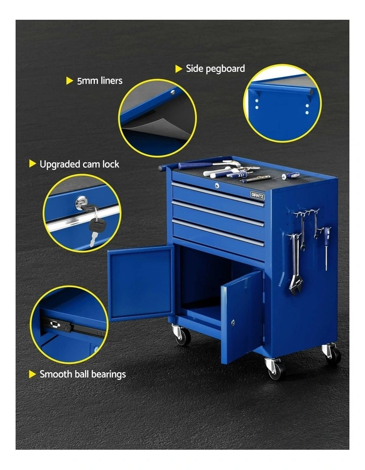 Drawer Tool Box Cabinet Chest Toolbox Garage Storage Organiser 3 in Blue image 7