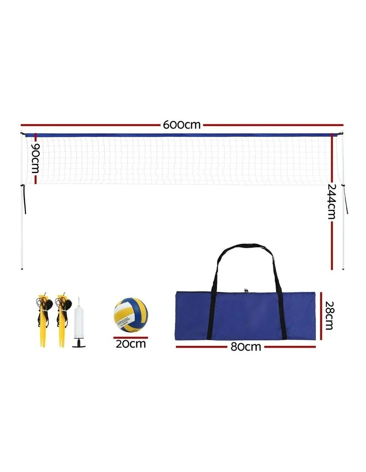 Portable Adjustable Height Multi-Sport Net with Ball and Bag Volleyball Net Set 6m image 4