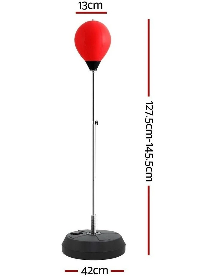Punching Bag Stand With Gloves And Pump 150cm in Red image 4