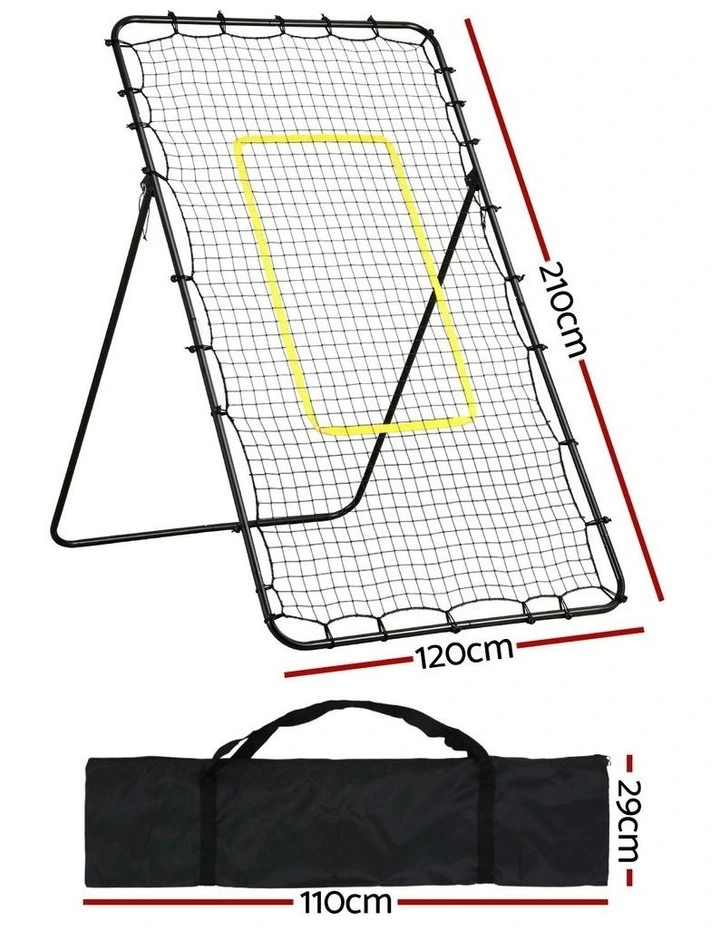 Volleyball Net Football Baseball Goal Netting with Frame Angle Adjustable Rebounder 7ft 2.1m image 4