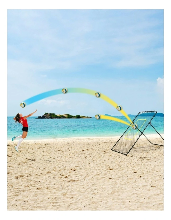 Volleyball Net Football Baseball Goal Netting with Frame Angle Adjustable Rebounder 7ft 2.1m image 5