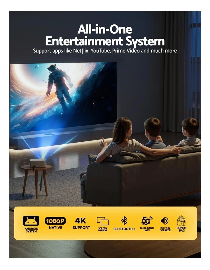 4K 1080P Android 5G Wifi Video Project in White image 5