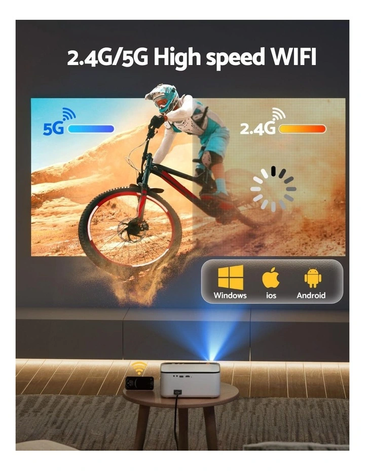 4K 1080P Android 5G Wifi Video Project in White image 6