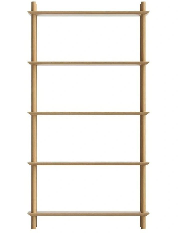 Wooden Storage Bookshelf 5 Tiers Bookcase Display Shelves Stand Rack in Pine image 2