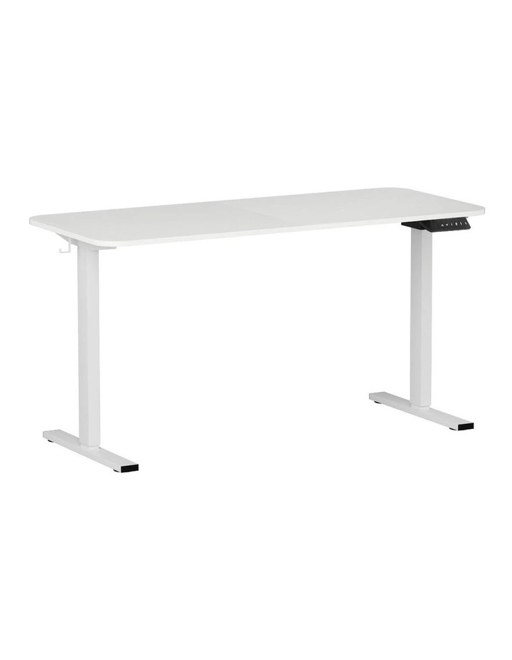 Electric Standing Adjustable Home Office Desk 140cm in White image 1
