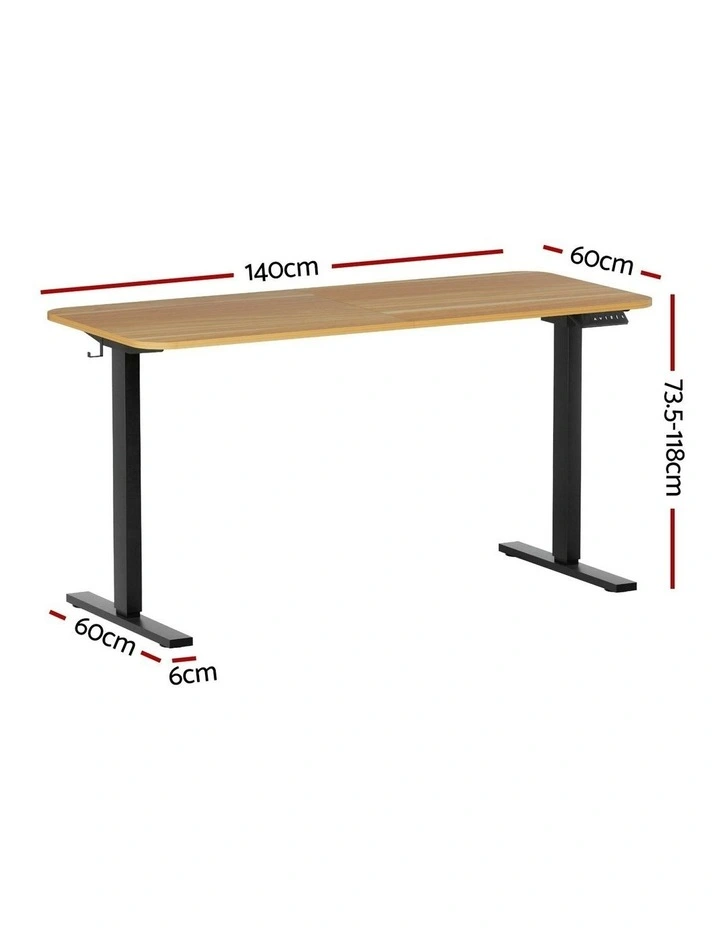 Electric Standing Adjustable Motorised Desk 140cm in Multi image 3